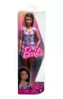 Barbie Fashionistas Lalka Sukienka fioletowa kratka HPF75 Mattel