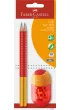 Faber-Castell Zestaw grip 2001 two tone 2 o��wki+temper�wka z gumk� mix kolor�w blister