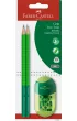 Faber-Castell Zestaw grip 2001 two tone 2 o��wki+temper�wka z gumk� mix kolor�w blister