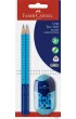 Faber-Castell Zestaw grip 2001 two tone 2 o��wki+temper�wka z gumk� mix kolor�w blister