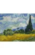 Brushme Malowanie po numerach - Pole z Zielon� Pszenic� i Cyprys 40x50cm