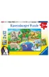 Puzzle 2x12 el. Zwi�ta w zoo Ravensburger