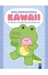 Kolorowanka Kawaii z grubym lakierowanym obrysem. Krokodyl