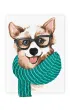 Ideyka Malowanie po numerach - Stylowy Corgi z glink� 30x40cm