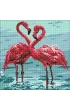 Ideyka Diamentowa mozaika - Jasne flamingi 30x30cm