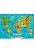 Puzzle 150 el. Mapa �wiata dzikich zwierz�t XXL Ravensburger