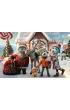 Puzzle 100 el. Miko�aj i renifer na ratunek Rodzina Treflik�w 16540