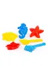 Komplet do piasku 6el �opatka  grabki  foremki statek POLESIE 36285