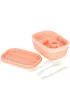 Lunch box �niadani�wka pude�ko �niadaniowe z przegr�dkami dzielone morelowe 1.9 l