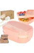 Lunch box �niadani�wka pude�ko �niadaniowe z przegr�dkami dzielone morelowe 1.9 l
