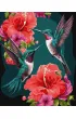 Ideyka Malowanie po numerach okr�g�e - Szmaragdowe kolibry 40x50cm
