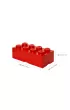 Pojemnik klocek LEGO Brick 8 Czerwony