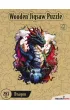 Puzzle 287 drewniane kolorowe Smok Recent Toys