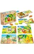 Puzzle drewniane 4w1 owoce PuzzleOK