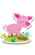 Puzzle 4w1 3+4+5+6 el. Baby Classic. Na farmie Trefl