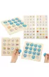 Gra planszowa memory montessori zestaw puzzle drewniane 4 karty
