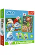 Puzzle + Memos 2w1 (24+30+48 el.) Weso�e zabawy Smerf�w Trefl