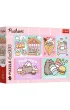 Puzzle Pusheen 4x250 Poznajcie Pusheena TREFL
