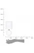 Atmosphera Lampka stoowa Timeo Biaa Matowa 25 cm