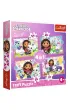 Pakiet: 300 naklejek. Koci Domek Gabi, Puzzle 4w1 - Przygody Gabi. Koci Domek Gabi (35+48+54+70 el.), Czarny Piotru� - Koci Domek Gabi, Gigantyczny notes z zadaniami. Koci Domek Gabi