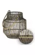 H&S Decoration Lampion druciany zoty z rczk 18 cm