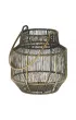 H&S Decoration Lampion druciany zoty z rczk 18 cm