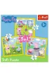 Puzzle 3w1 (20+36+50 el.) Weso�y dzie� Peppy. �winka Peppa Trefl
