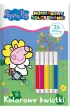 Peppa Pig. Numerkowe kolorowanki. Kolorowe kwiatki