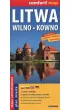 Litwa, Wilno, Kowno. Laminowana mapa samochodowa 1:700 000/1:10 000/1:15 000