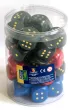Ko�ci do gry drewniane 32 mm 32 szt. MIX KOLOR�W NG