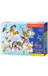 Puzzle maxi 4w1 -zwierz�ta z dzie�mi (4+5+6+7 el.) Castorland