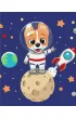 Twoje Hobby Malowanie po numerach - Pies astronauta 40x50cm