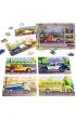 Puzzle drewniane 4w1 pojazdy PuzzleOK