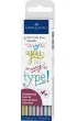 Faber-Castell Zestaw Pitt Artist Pen Handlettering metaliczne 4 szt.