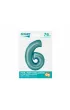 Godan Balon foliowy Smart cyfra 6 niebieski matowy 76cm