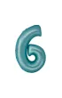 Godan Balon foliowy Smart cyfra 6 niebieski matowy 76cm