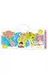 Puzzle 60 el. Mapa �wiata Zwierz�ta z figurkami Bright Junior Media
