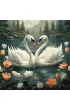 Ideyka Malowanie po numerach - �ab�dzia wierno�� 40x40cm