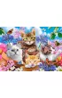 Puzzle 120 el. Kittens with Flowers Castorland