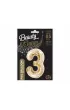 Godan Balon foliowy B&C cyfra 3 szampa�ski 85cm