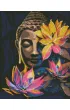 Ideyka Diamentowa mozaika - Budda z lotosami 40x50cm
