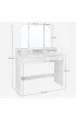 Songmics Toaletka z tr�jdzielnym lustrem 100 cm