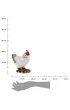 ProGarden Figurka ogrodowa Kura biaa 19 cm