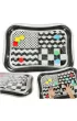 Mata wodna sensoryczna dmuchana dla niemowl�t czarno-bia�a mix wzor�w XXL 65x50 cm