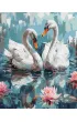 Ideyka Malowanie po numerach - Zakochane �ab�dzie 40x50cm