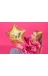 PartyDeco Balon foliowy urodzinowy gwiazdka Happy Birthday z�oty 40cm