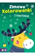 Zimowe kolorowanki z reniferem