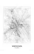 Warszawa - Czarno-bia�a mapa