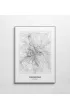 Warszawa - Czarno-bia�a mapa