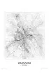 Warszawa - Czarno-bia�a mapa